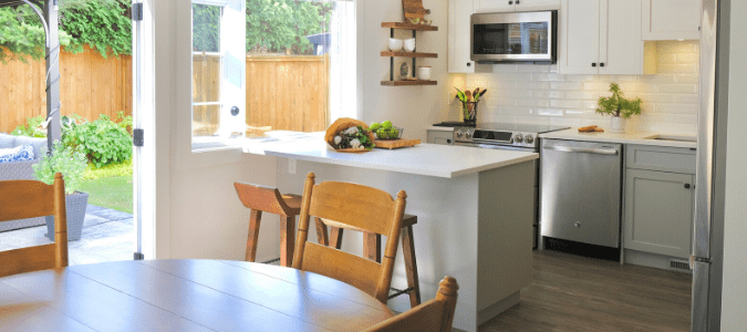 a modern kitchen